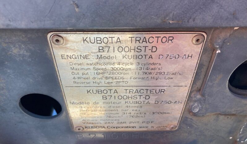 
								Used Kubota B7100HST-D full									