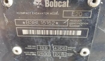 
									Used 2018  Bobcat E20 full								